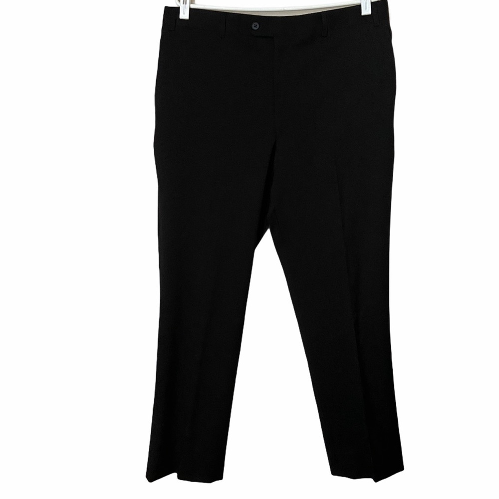 Kirkland Men’s Black 100% Wool Dress Pant, 36Wx30L